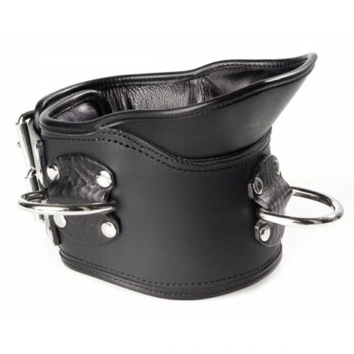 Gepolsterte Leder Halskrause mit Stützkragen 100% Nappaleder L/XL