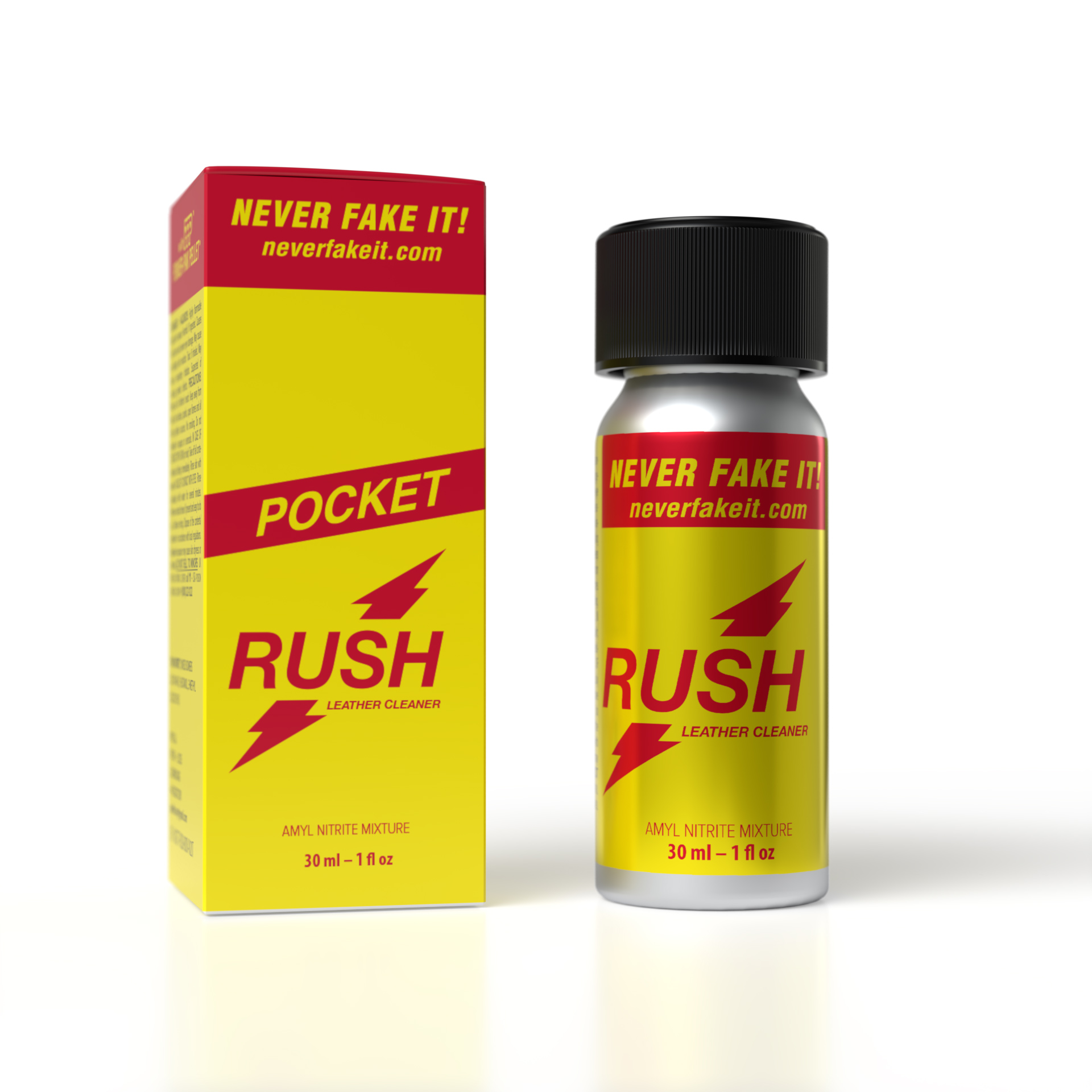 Leather Cleaner „Rush Pocket 30ml“ Aluminium Bottle (Amyl Nitrite