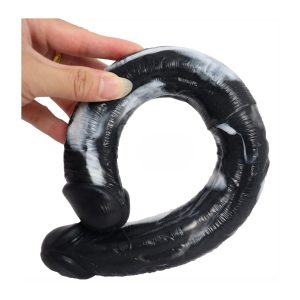 Silikon Doppeldildo Luuk 37,04,0cm schwarz/wei  Boy Toys