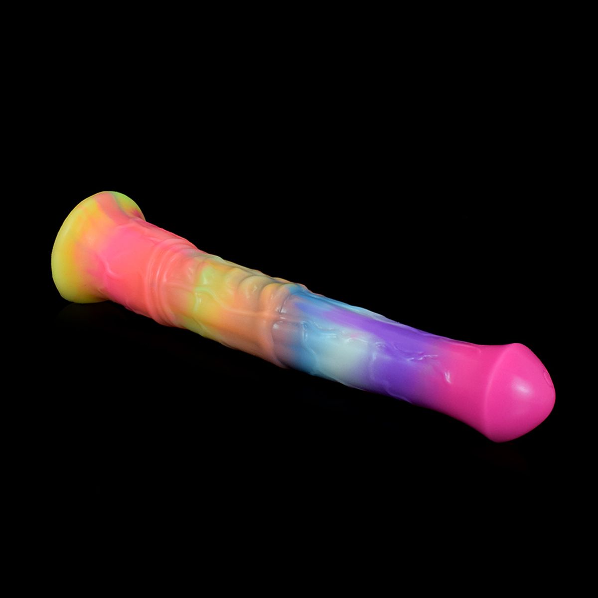 Silikon Dildo leuchtet im Dunkeln „Beast Astydameia“ 29,5x4,5cm mit Saugnapfboden – Bild 6