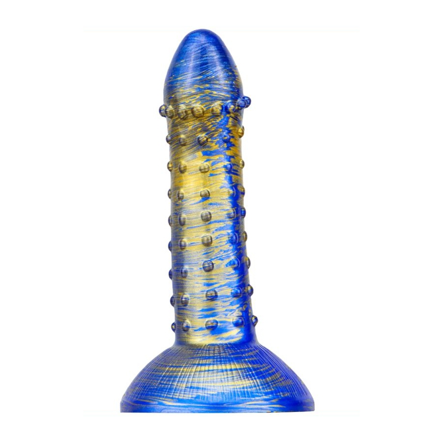 Silikon Dildo „Saperli“ 20,0x4,0-4,5cm im Metallic Look mit Saugnapfbasis – Bild 3